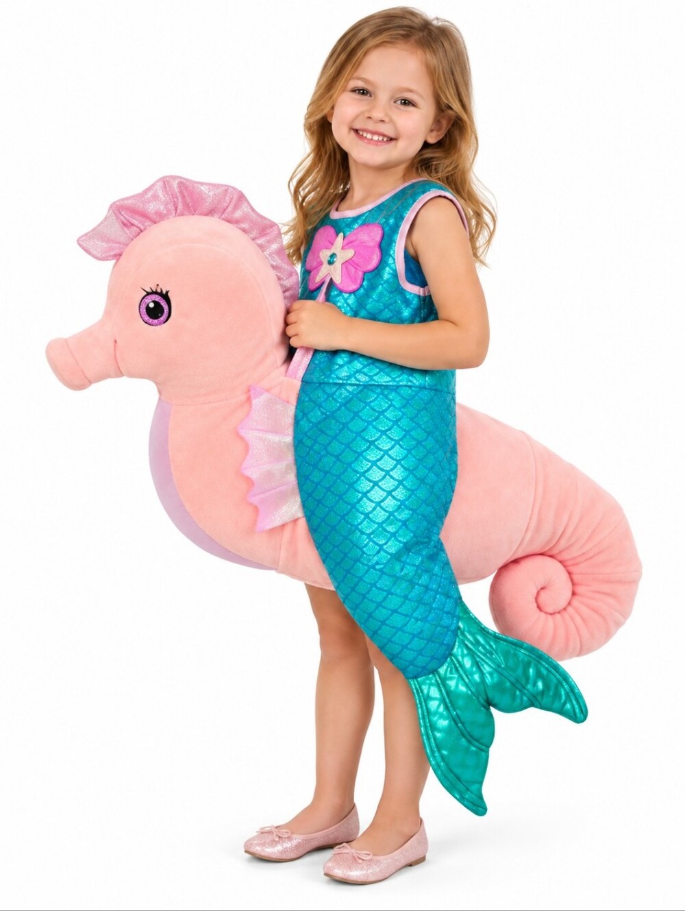 Dream Play Imagine Mermaid Riding Seahorse Ride-On Costume Girls 4T